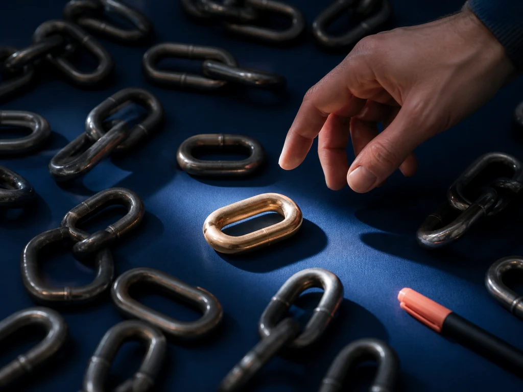 Consultant analysant des sites pour repérer un bon spot de netlinking